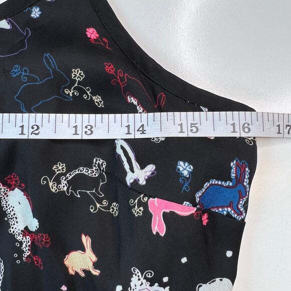 Erin Fetherston For Target Dress Multicolor Rabbit Novelty Fit and Flare Size 9 - Picture 12 of 16